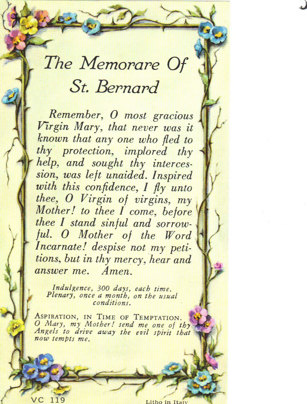 The Memorare Of St Bernard